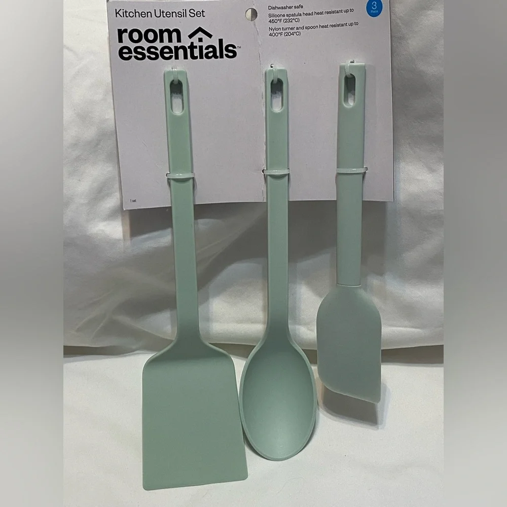 Room Essentials Sage Green Cooking Utensil Trio - Picture 1 of 3